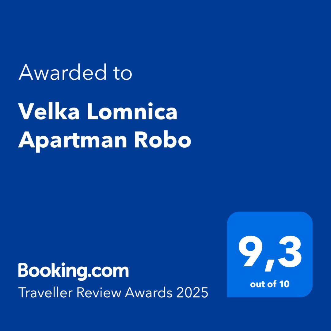 Velka Lomnica Apartman Robo Dış mekan fotoğraf